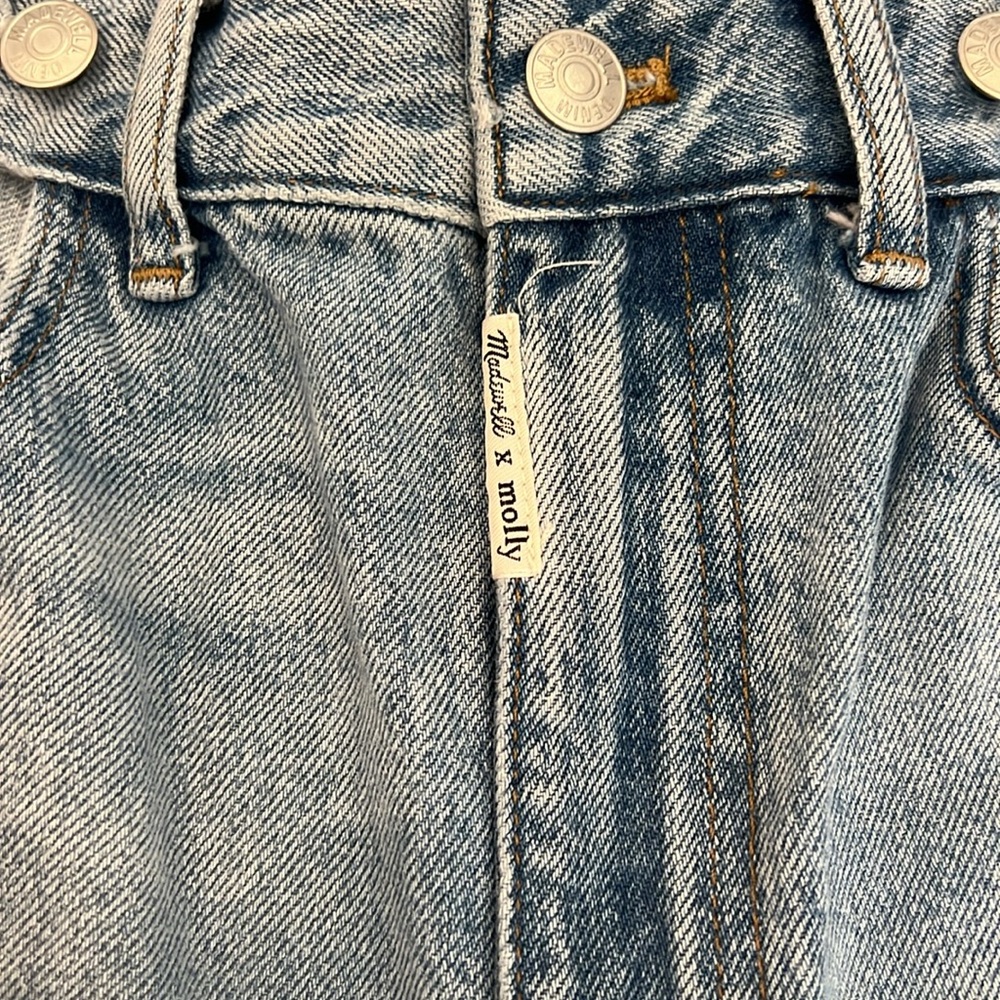 VGUC Madewell x Molly Dickson cutout baggy straight jeans. Size 28. - Picture 6 of 11